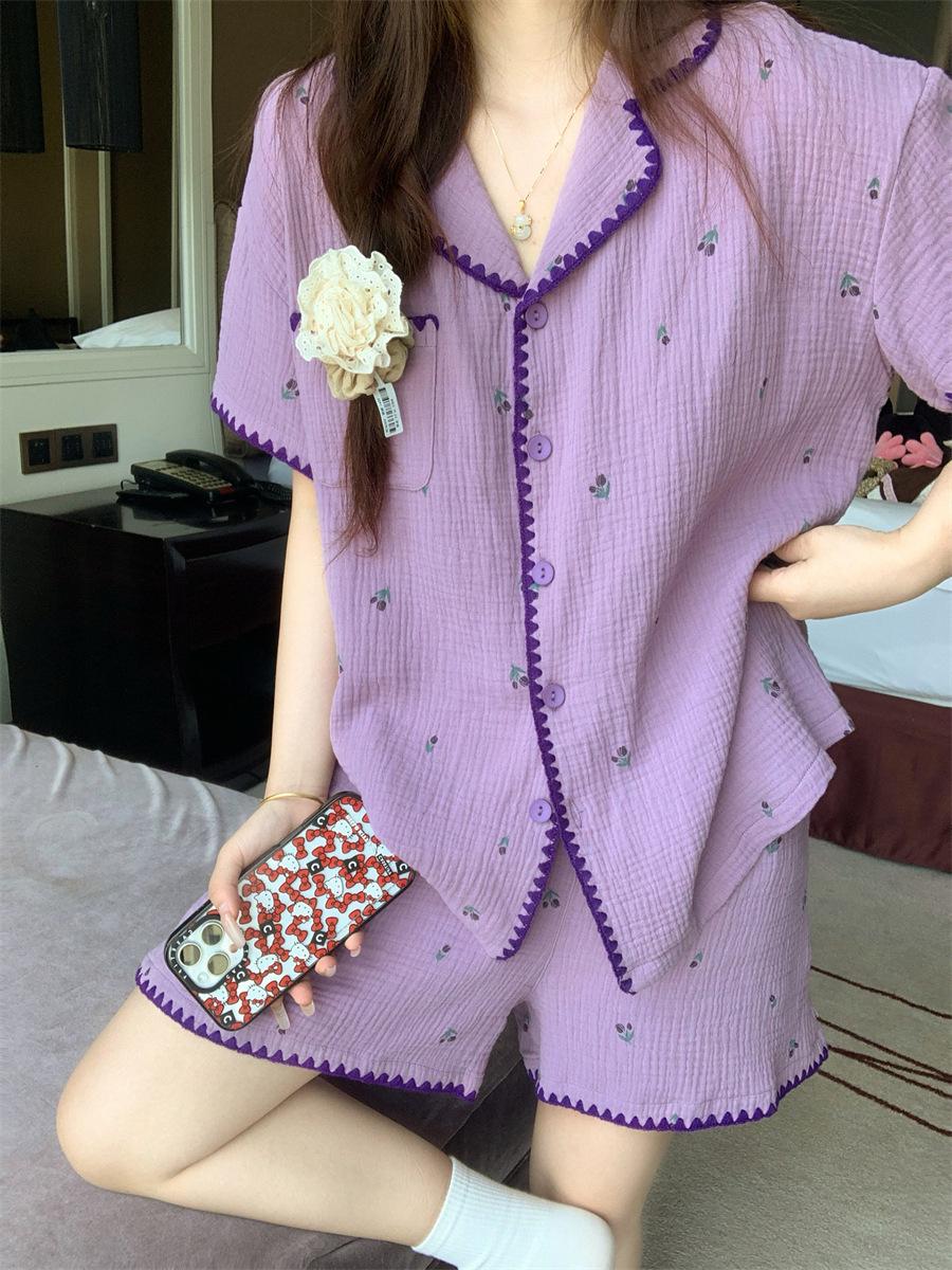 Premium Sense Small Fresh Tulip Pajamas Women s Summer Cloud Cotton Short Sleeve Shorts Girls Dormitory Student Loungewear M
Premium Sense Small Fresh Tulip Pajamas Women s Summer Cloud Cotton Short Sleeve Shorts Girls Dormitory Student Loungewear M