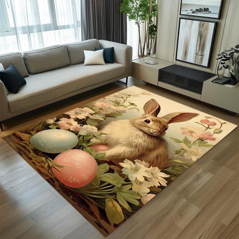 Rustic Easter Bunny Rug Floral Print Non-slip Soft Durable Mat For Home Living Room Bedroom Decor For Kids 40X60cm
Rustic Easter Bunny Rug Floral Print Non-slip Soft Durable Mat For Home Living Room Bedroom Decor For Kids 40X60cm