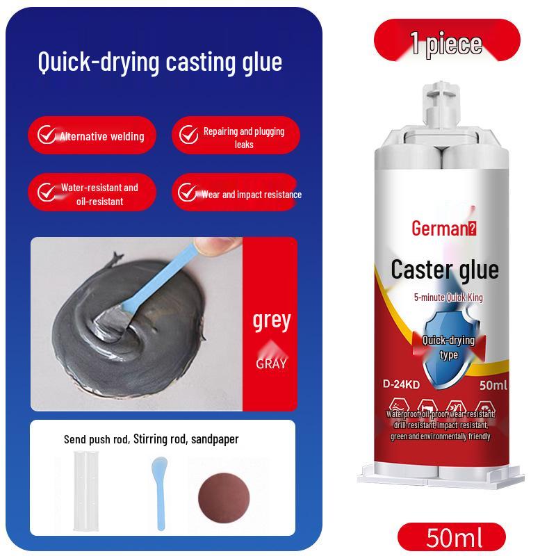 Rapid-Set Metal Repair Glue for Steel, Copper, Aluminum Castings
Rapid-Set Metal Repair Glue for Steel, Copper, Aluminum Castings