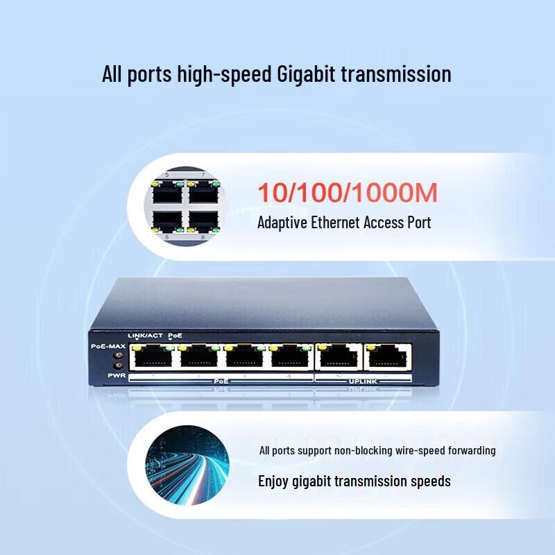 HIKVISION 9-Port 100Mbps PoE Managed Switch 110W CN plug (adapter included)
HIKVISION 9-Port 100Mbps PoE Managed Switch 110W CN plug (adapter included)