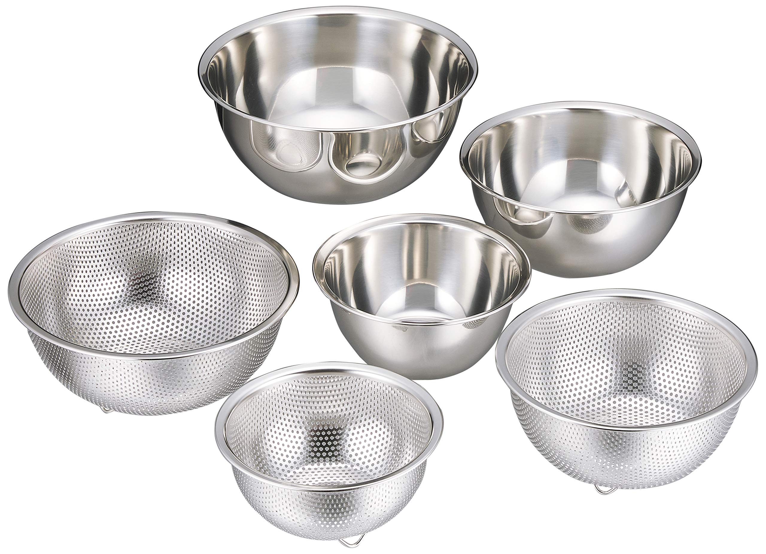 Wahei Phrases punching colander deep bowl 3 size set Cook Deli Clogging-resistant & easy-to-use AMG-0411 серебряный
Wahei Phrases punching colander deep bowl 3 size set Cook Deli Clogging-resistant & easy-to-use AMG-0411 серебряный