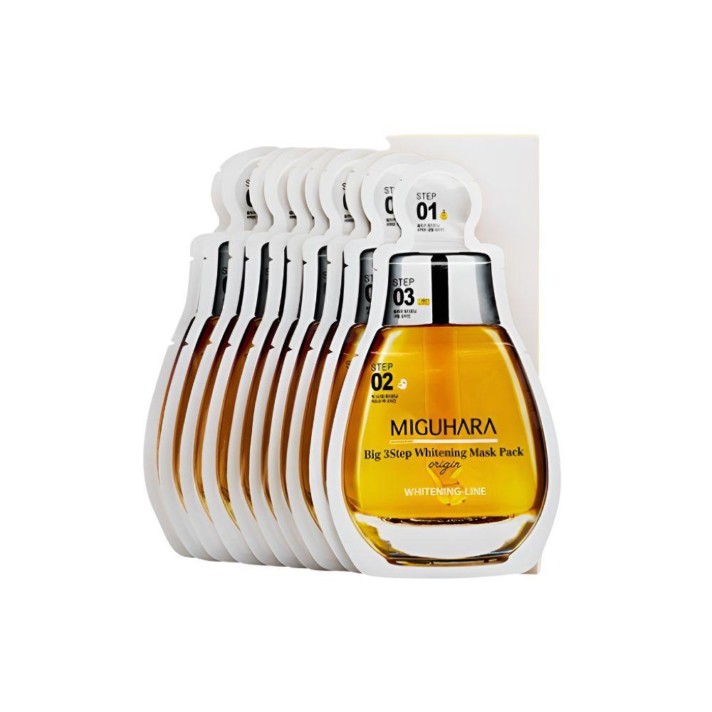 MIGUHARA Big 3 Step Whitening Mask Pack Brightening Sheet Mask Set 29ml x10 Sheets
MIGUHARA Big 3 Step Whitening Mask Pack Brightening Sheet Mask Set 29ml x10 Sheets