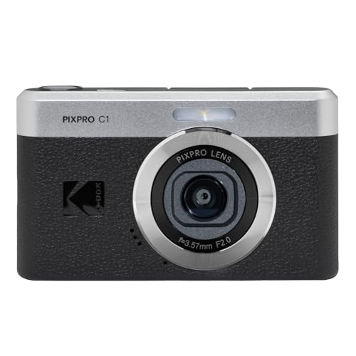 KODAK Pixpro C1 – Ultra-Compact Digital Camera | 13MP BSI CMOS, 4x Zoom, 2.8-inch LCD Screen, LED Flash, Built-in Battery – Black
KODAK Pixpro C1 – Ultra-Compact Digital Camera | 13MP BSI CMOS, 4x Zoom, 2.8-inch LCD Screen, LED Flash, Built-in Battery – Black
