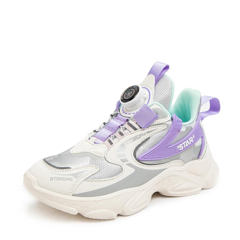 26-41 Большая детская удобная и дышащая модная спортивная и повседневная обувь Студенческая обувь Детская обувь Обувь для папы 38 фиолетовый