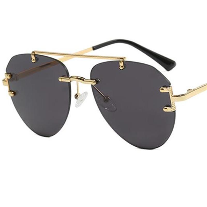 HOT Rimless Sunglasses Double Beam Sun Glasses Anti-UV Spectacles Alloy Temples Eyeglasses Pilot Ornamental Google as picture чорний
HOT Rimless Sunglasses Double Beam Sun Glasses Anti-UV Spectacles Alloy Temples Eyeglasses Pilot Ornamental Google as picture чорний