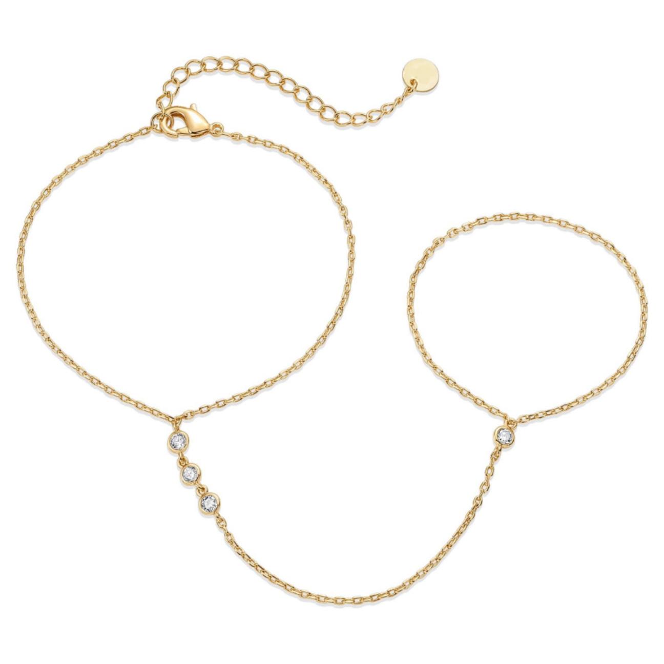Stainless Steel Hand Chain Bracelet for Women 18K Gold Color Waterproof Zircon Bead Finger Chain Fashion Bracelet Summer Jewelry
Stainless Steel Hand Chain Bracelet for Women 18K Gold Color Waterproof Zircon Bead Finger Chain Fashion Bracelet Summer Jewelry