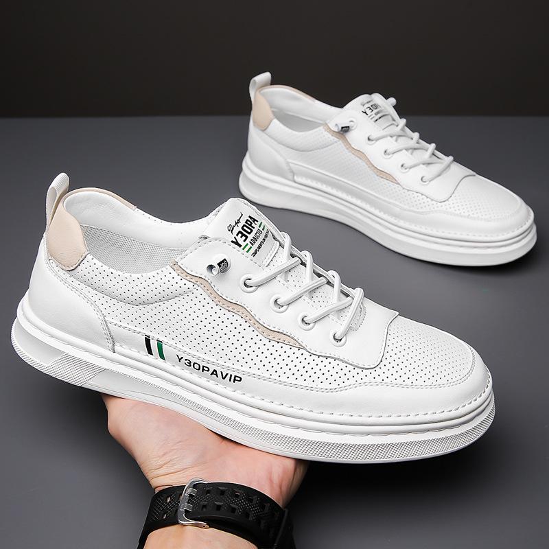 Little white shoes men s cowhide breathable men s casual leather shoes flat-soled fashion trendy shoes hollowed out one-pedal lazy board shoes 38 білий
Little white shoes men s cowhide breathable men s casual leather shoes flat-soled fashion trendy shoes hollowed out one-pedal lazy board shoes 38 білий