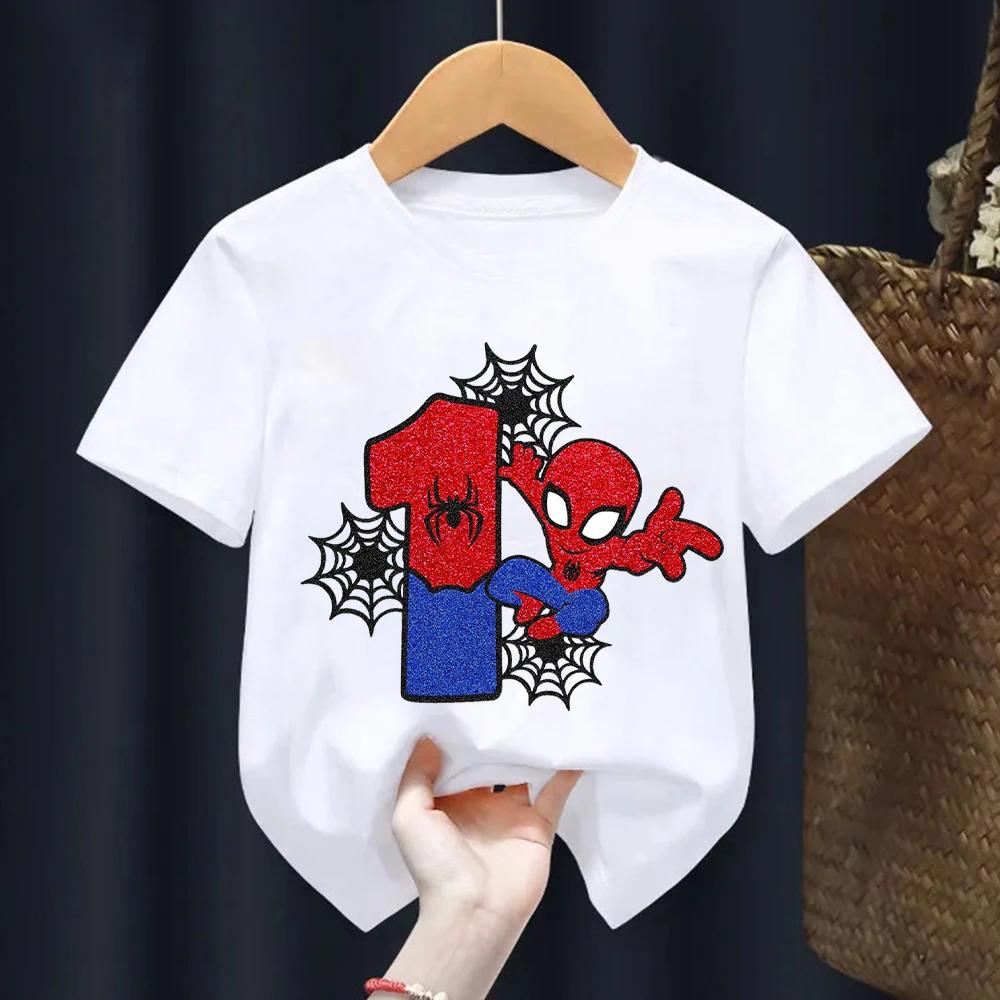Spiderman Cartoon T-shirt for Kids Cute Birthday Number Printed Short Sleeve Summer Top for Boys And Girls 110
Spiderman Cartoon T-shirt for Kids Cute Birthday Number Printed Short Sleeve Summer Top for Boys And Girls 110