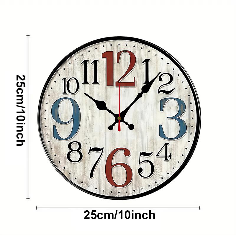 Vintage Rustic Wooden Round Silent Hanging Wall Clock, Suitable For Living Room, Office, Study Room, Bedroom, Home Decoration. 10 inch
Vintage Rustic Wooden Round Silent Hanging Wall Clock, Suitable For Living Room, Office, Study Room, Bedroom, Home Decoration. 10 inch