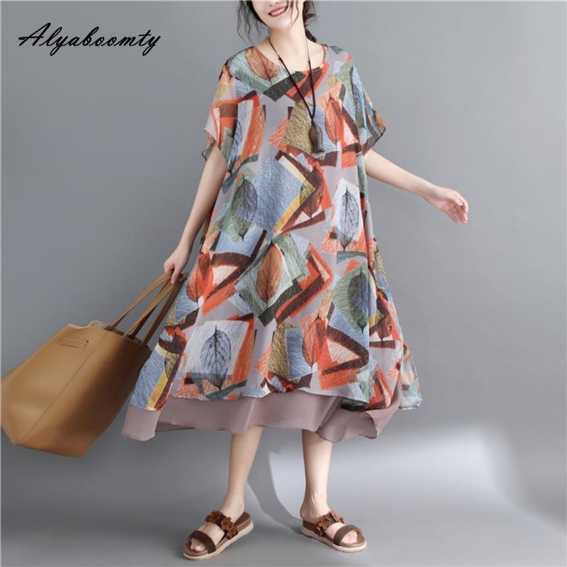 Корейский стиль Лето Плюс Размер Женщин Миди Шифоновое Платье О-Образный Вырез Лист Принт Повседневный Свободный Оверсайз Платье Шифоновое Платье С Коротким Рукавом One Size
Корейский стиль Лето Плюс Размер Женщин Миди Шифоновое Платье О-Образный Вырез Лист Принт Повседневный Свободный Оверсайз Платье Шифоновое Платье С Коротким Рукавом One Size