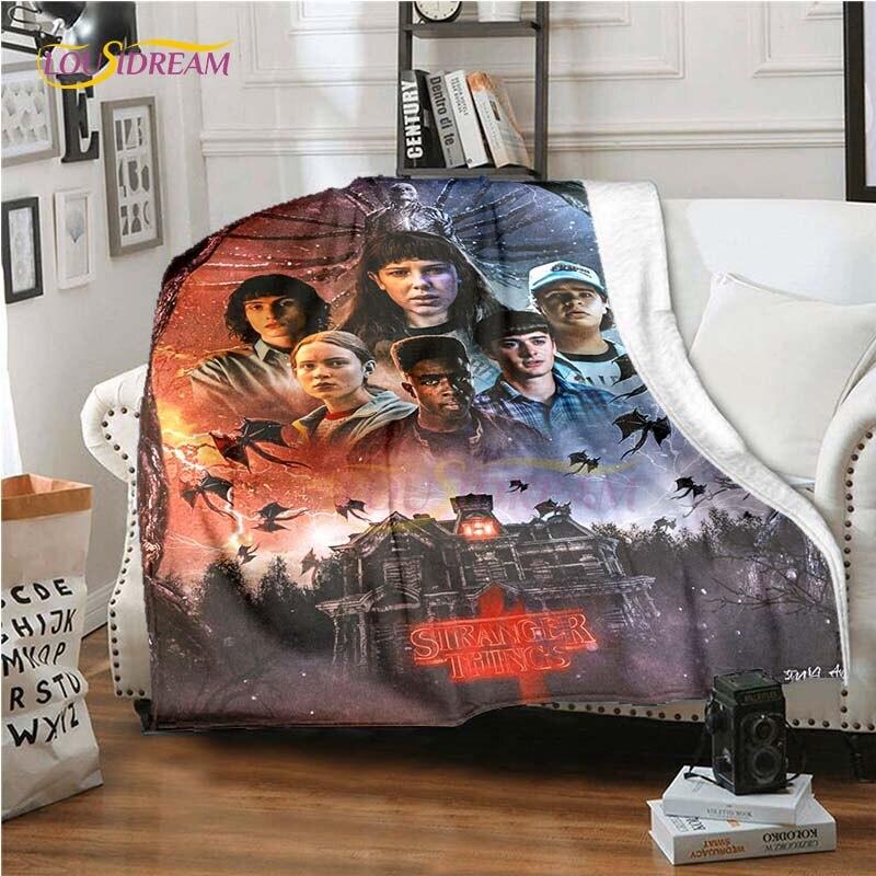 Hot Netflix Movie Stranger Things Blankets for Beds Soft Flannel Blanket Queen Size Home Decor Bedding Cover Kids Gift Picnic 130x150cm
Hot Netflix Movie Stranger Things Blankets for Beds Soft Flannel Blanket Queen Size Home Decor Bedding Cover Kids Gift Picnic 130x150cm