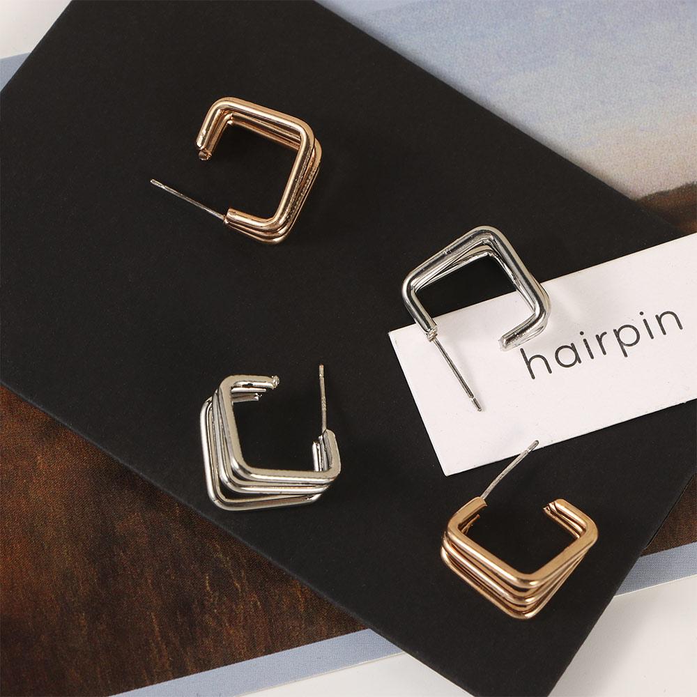Punk Zinc Zinc Alloy Multilayer Female Hoop Earring Square Earrings Fashion Jewelry Korean Style Earrings
Punk Zinc Zinc Alloy Multilayer Female Hoop Earring Square Earrings Fashion Jewelry Korean Style Earrings