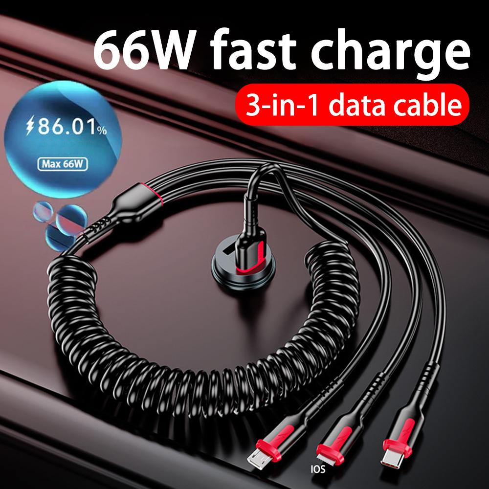 66W 6A 3 в 1 Кабель для быстрой зарядки типа C Micro USB для телефона iPhone Samsung Xiaomi Redmi Huawei
66W 6A 3 в 1 Кабель для быстрой зарядки типа C Micro USB для телефона iPhone Samsung Xiaomi Redmi Huawei