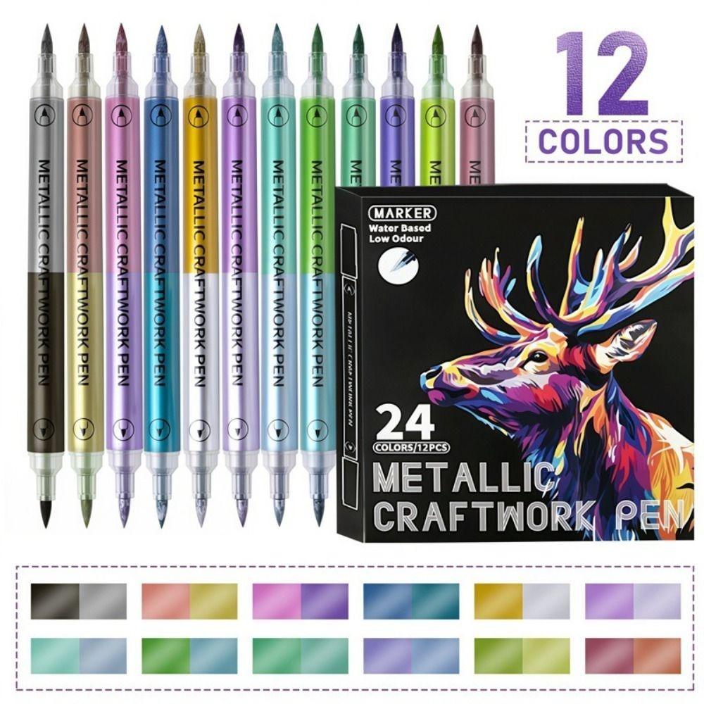 24 Colors Dual-ended Markers Dual Color Temporary Tattoo Dual Tip Markers Quick Dry Waterproof Nail Doodle Pens Rock Painting
24 Colors Dual-ended Markers Dual Color Temporary Tattoo Dual Tip Markers Quick Dry Waterproof Nail Doodle Pens Rock Painting