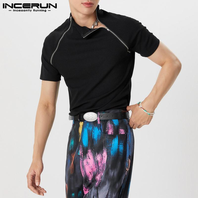 INCERUN Men Summer T-shirts Short Sleeve Fitted Zipper Front Tops M чёрный
INCERUN Men Summer T-shirts Short Sleeve Fitted Zipper Front Tops M чёрный