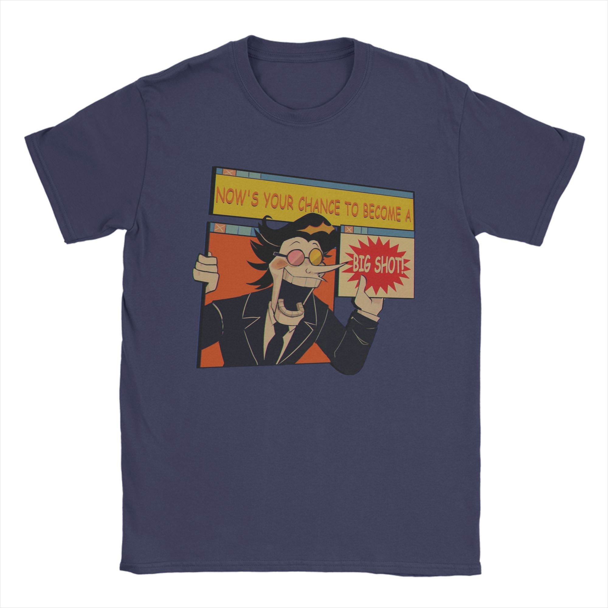 Big Shot Deltarune Spamton T Shirt for Men Cotton Casual T-Shirts O Neck Tees Short Sleeve Clothes Original Pattern Graphics 6XL темно-синього кольору
Big Shot Deltarune Spamton T Shirt for Men Cotton Casual T-Shirts O Neck Tees Short Sleeve Clothes Original Pattern Graphics 6XL темно-синього кольору