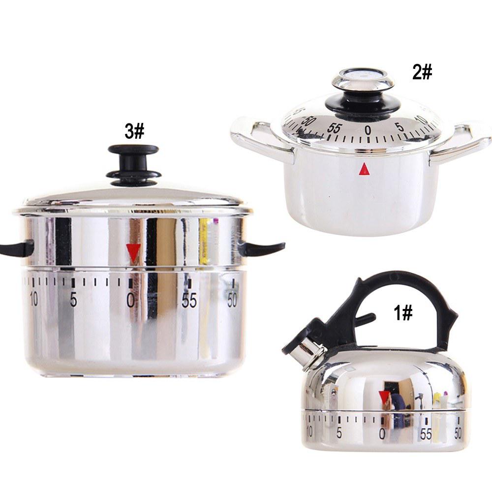 Stainless Steel Kitchen 60 Minutes Timer Clock Teapot Clockwork Cooking Type 2 
Stainless Steel Kitchen 60 Minutes Timer Clock Teapot Clockwork Cooking Type 2