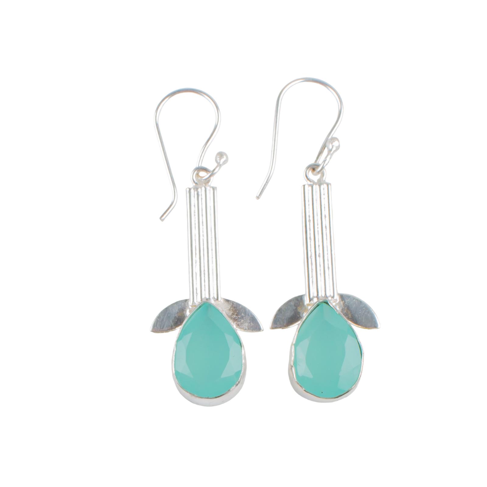 Natural Aqua Chalcedony Gemstone 925 Sterling Silver Jewelry Drop Earrings 2.00 EE-36-17
Natural Aqua Chalcedony Gemstone 925 Sterling Silver Jewelry Drop Earrings 2.00 EE-36-17