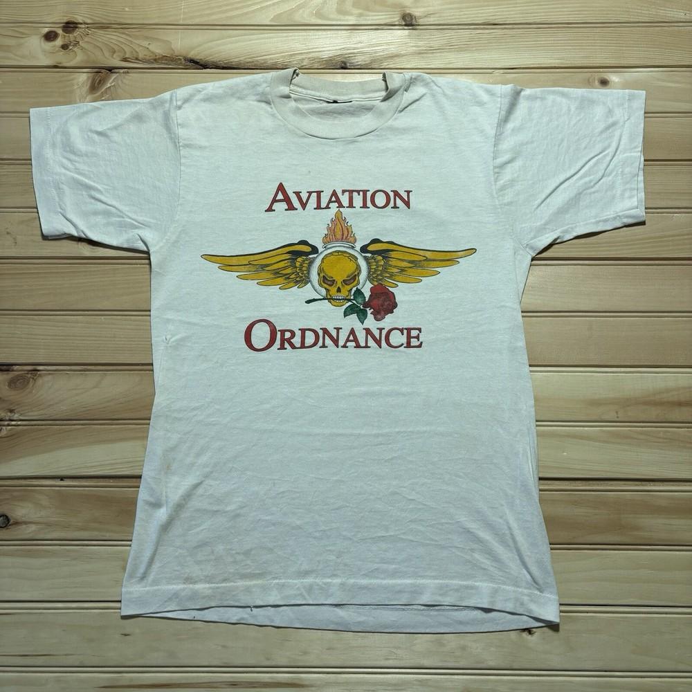 Vintage 80s Aviation Ordnance Military Marines Single Stitch Shirt Size M/L Unisex T-Shirt M
Vintage 80s Aviation Ordnance Military Marines Single Stitch Shirt Size M/L Unisex T-Shirt M