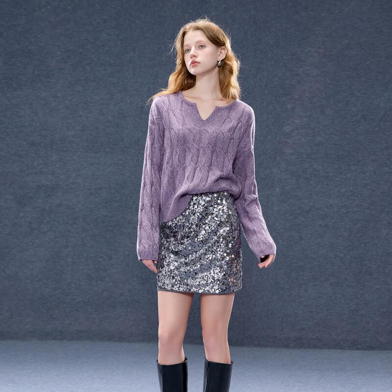 Sancai 2025 Autumn V-Neck Cable Knit Drop-Shoulder Sweater S
Sancai 2025 Autumn V-Neck Cable Knit Drop-Shoulder Sweater S