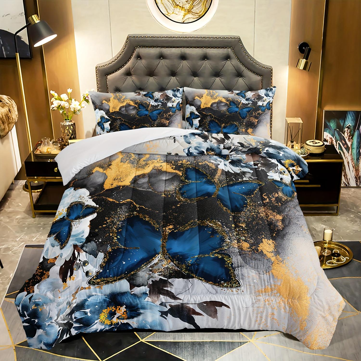 3pcs Marble Butterfly Comforter Set for Young People Adult Room Decor Black White Gold Abstract Marble Pattern Printed Bed Set EU Twin(135x200cm)
3pcs Marble Butterfly Comforter Set for Young People Adult Room Decor Black White Gold Abstract Marble Pattern Printed Bed Set EU Twin(135x200cm)