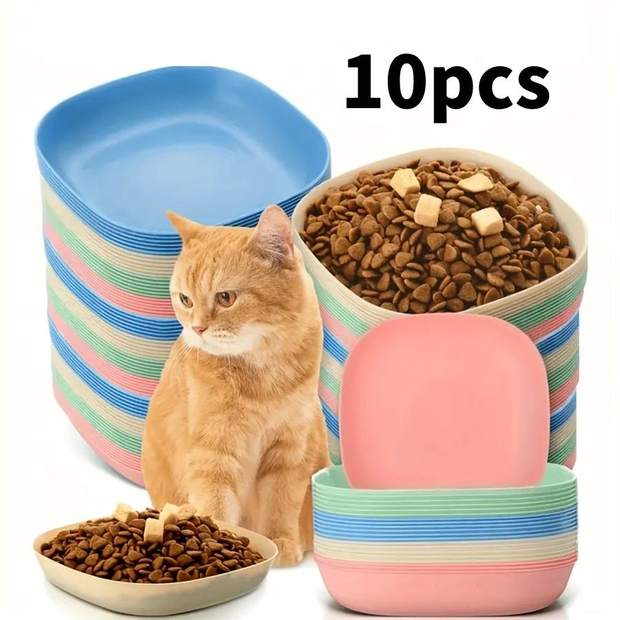 5pcs Non-Slip Plastic Cat Bowls Set Shallow Pet Food Water Dishes Suitable for Kittens Short Leg Cat Ferrets Stray Cats Dog Bowl
5pcs Non-Slip Plastic Cat Bowls Set Shallow Pet Food Water Dishes Suitable for Kittens Short Leg Cat Ferrets Stray Cats Dog Bowl