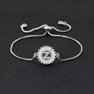 Nidin Hot Sale A-Z Initial Copper Cubic Zircon Letter Charm Bracelets Adjustable Chain For Women Lovers Fine Jewelry Gift
Nidin Hot Sale A-Z Initial Copper Cubic Zircon Letter Charm Bracelets Adjustable Chain For Women Lovers Fine Jewelry Gift
