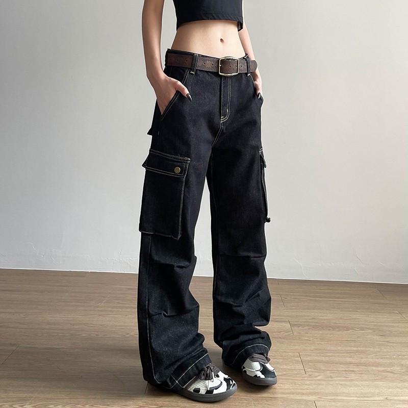 Unisex Retro Pleated Multi-Pocket Jeans - Street Style Loose Fit for Spring & Autumn Small
Unisex Retro Pleated Multi-Pocket Jeans - Street Style Loose Fit for Spring & Autumn Small