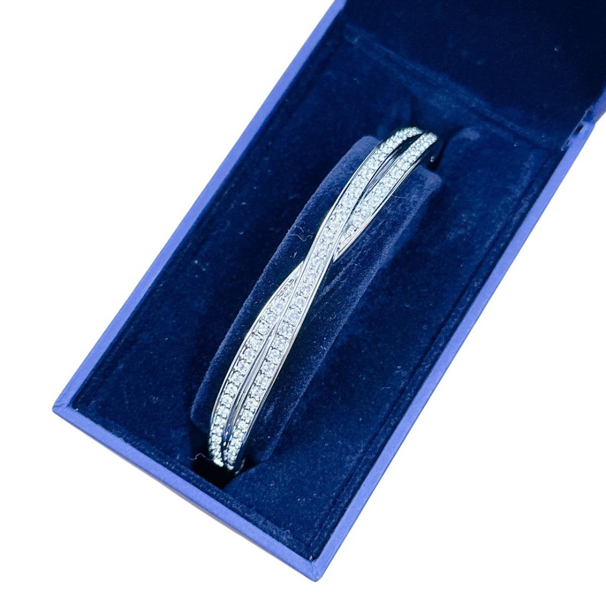SWAROVSKI Bangle Rhinestone bracelet Silver Women Used
SWAROVSKI Bangle Rhinestone bracelet Silver Women Used