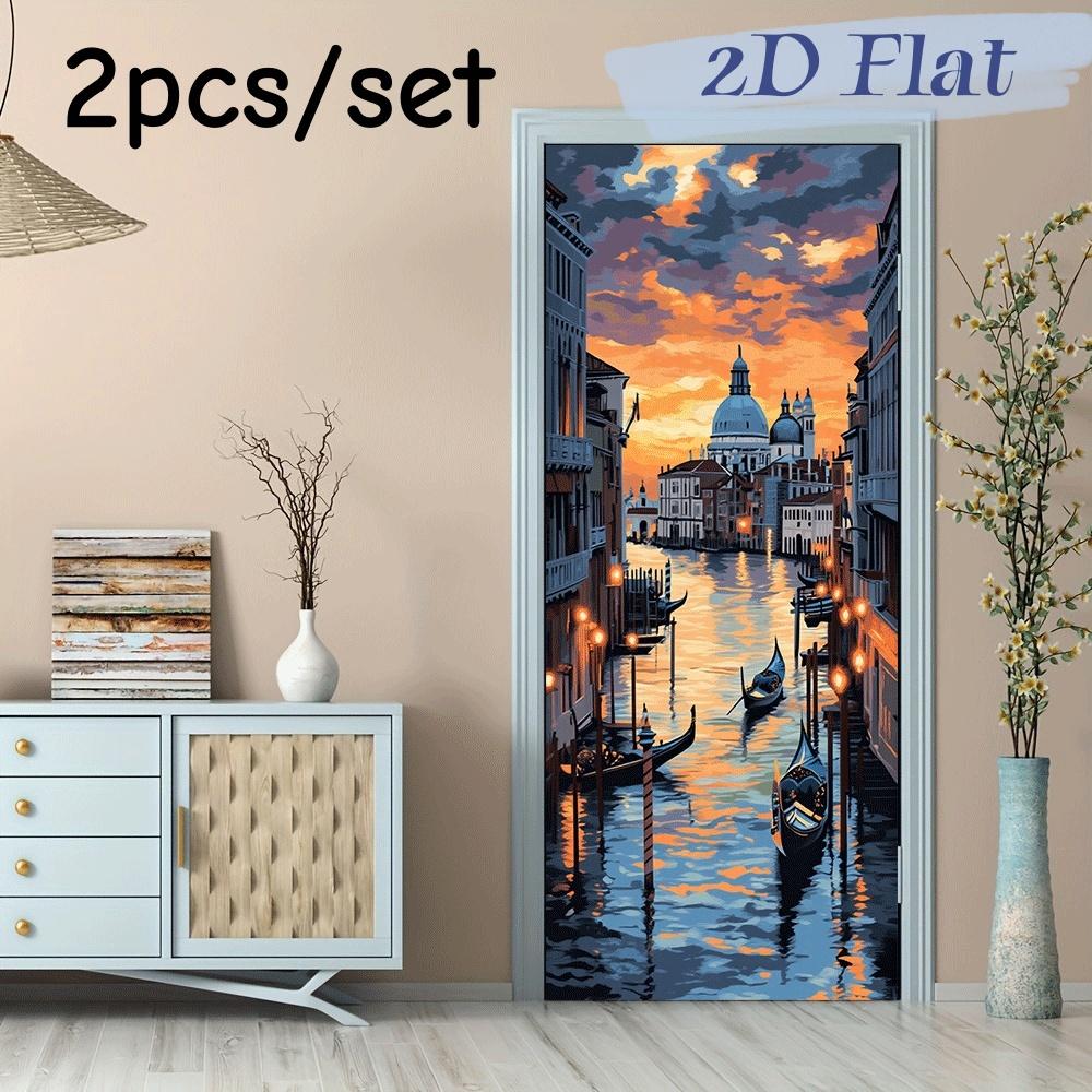 2pcs Venice Twilight Canal Landscape Wall Stickers European Retro Architectural Decoration Stickers Living Room Bedroom Entrance (as the picture,38.5x200cmx2)
2pcs Venice Twilight Canal Landscape Wall Stickers European Retro Architectural Decoration Stickers Living Room Bedroom Entrance (as the picture,38.5x200cmx2)