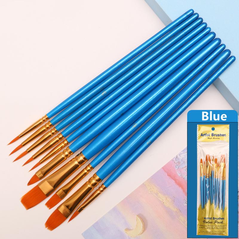 10Pcs Paint Brush Set Nylon Hair Wooden Handle Artist Professional Oil Watercolor Acrylic Painting Brushes DIY Art Supplies
10Pcs Paint Brush Set Nylon Hair Wooden Handle Artist Professional Oil Watercolor Acrylic Painting Brushes DIY Art Supplies