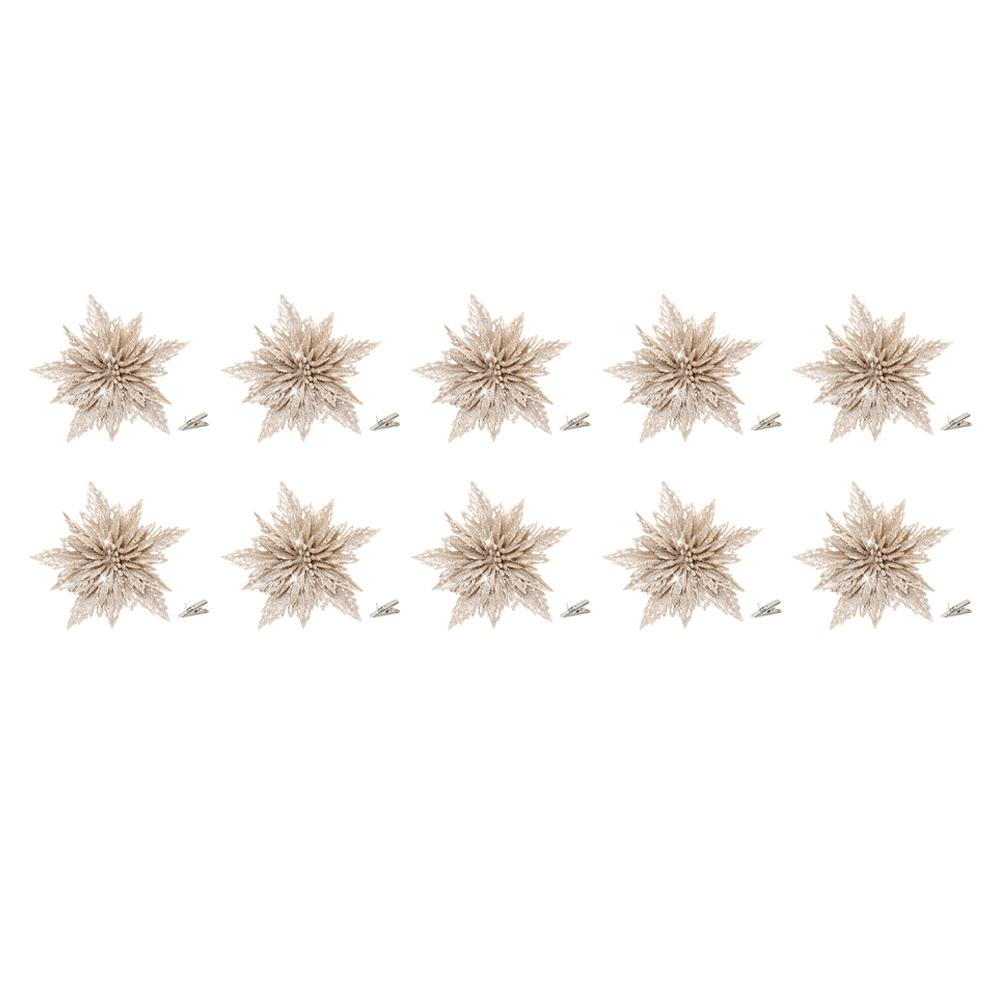 Set of 10 Fabric Flowers with Glitter for Holiday Decorations Suitable for Enhancing Christmas Tree and Indoor Spaces світло-жовтого кольору
Set of 10 Fabric Flowers with Glitter for Holiday Decorations Suitable for Enhancing Christmas Tree and Indoor Spaces світло-жовтого кольору