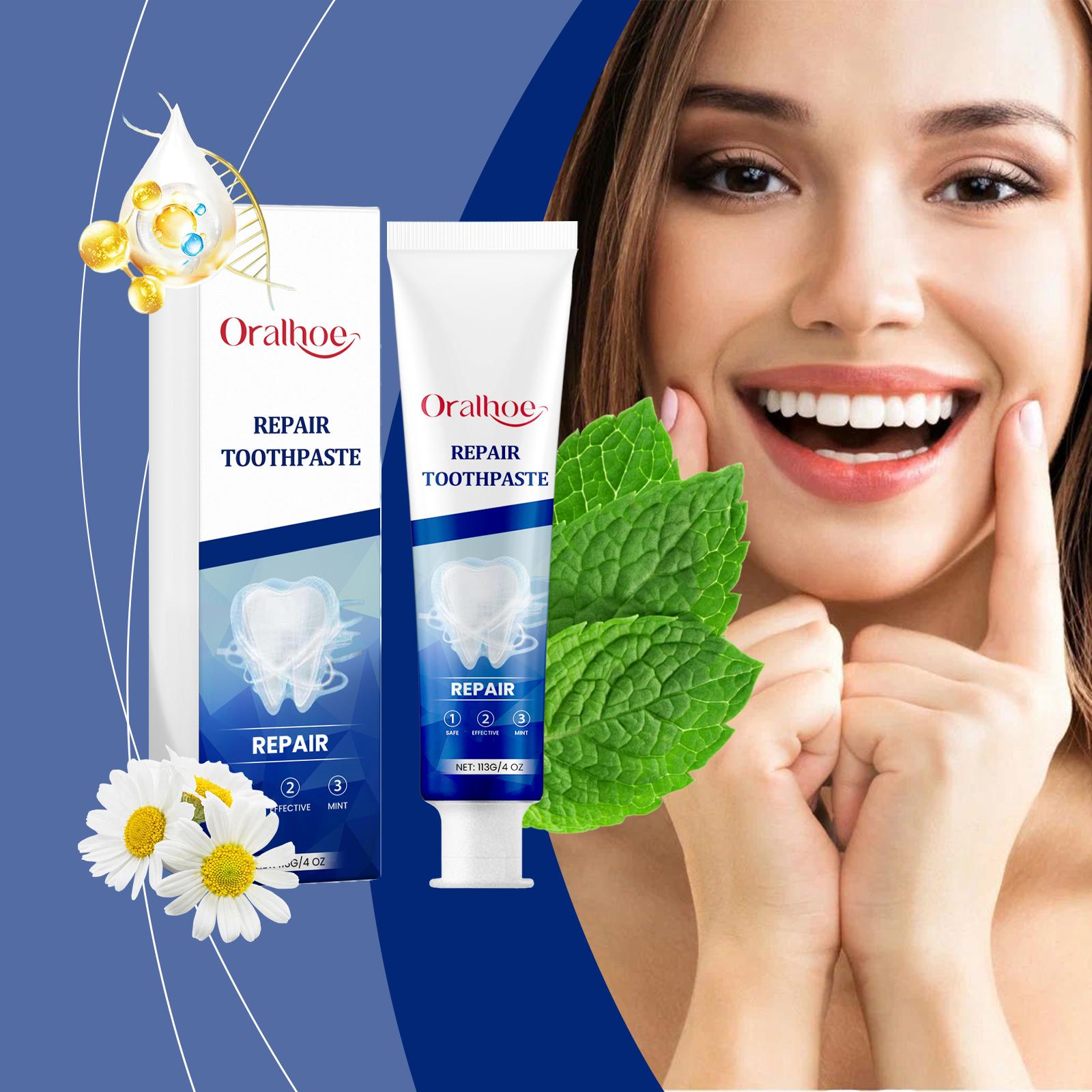 Fluoride Free Toothpaste Dental Caries Repair Anti Decay Brightening Tooth Oral Cleaning Remove Stain Freshens Breath Toothpaste 113g
Fluoride Free Toothpaste Dental Caries Repair Anti Decay Brightening Tooth Oral Cleaning Remove Stain Freshens Breath Toothpaste 113g