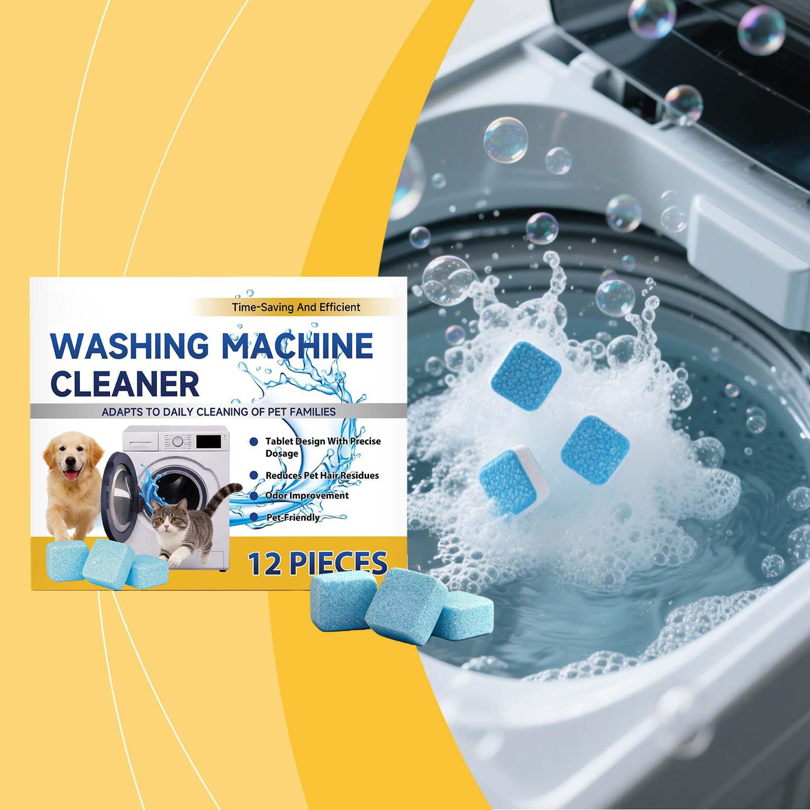 Washing Machine Cleaner Tablets 12 Pieces Efficient Cleaning Removes Residue Odor and Pet Hair Safe for Front and Top Load Washers One Size
Washing Machine Cleaner Tablets 12 Pieces Efficient Cleaning Removes Residue Odor and Pet Hair Safe for Front and Top Load Washers One Size