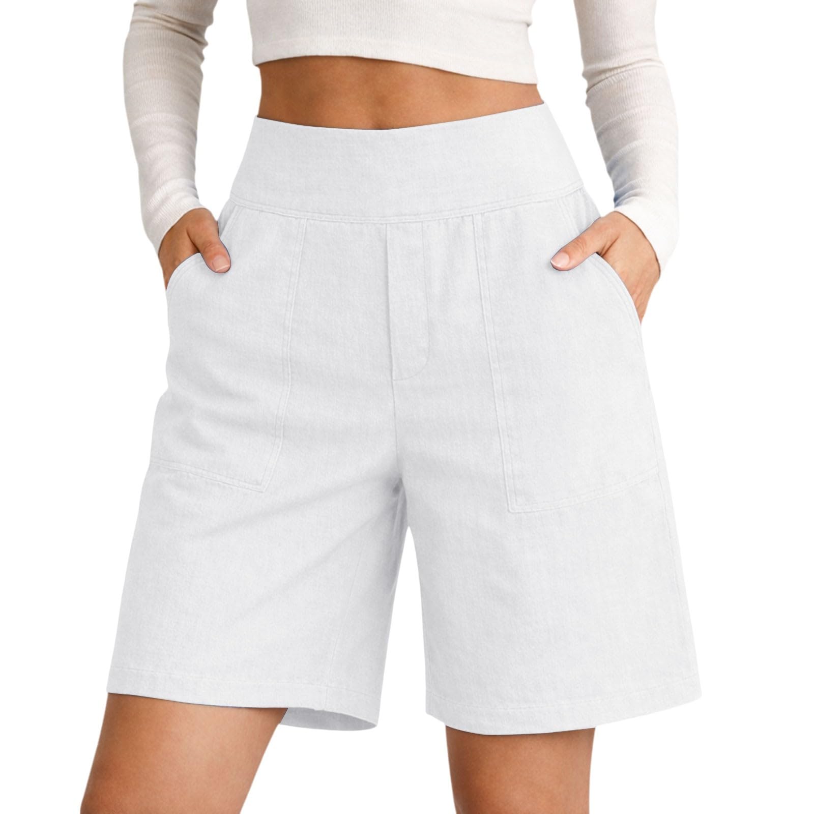 Women s Color Cotton And Linen Casual Waist Shorts With Pockets And Five Quarter Shorts XL білий
Women s Color Cotton And Linen Casual Waist Shorts With Pockets And Five Quarter Shorts XL білий