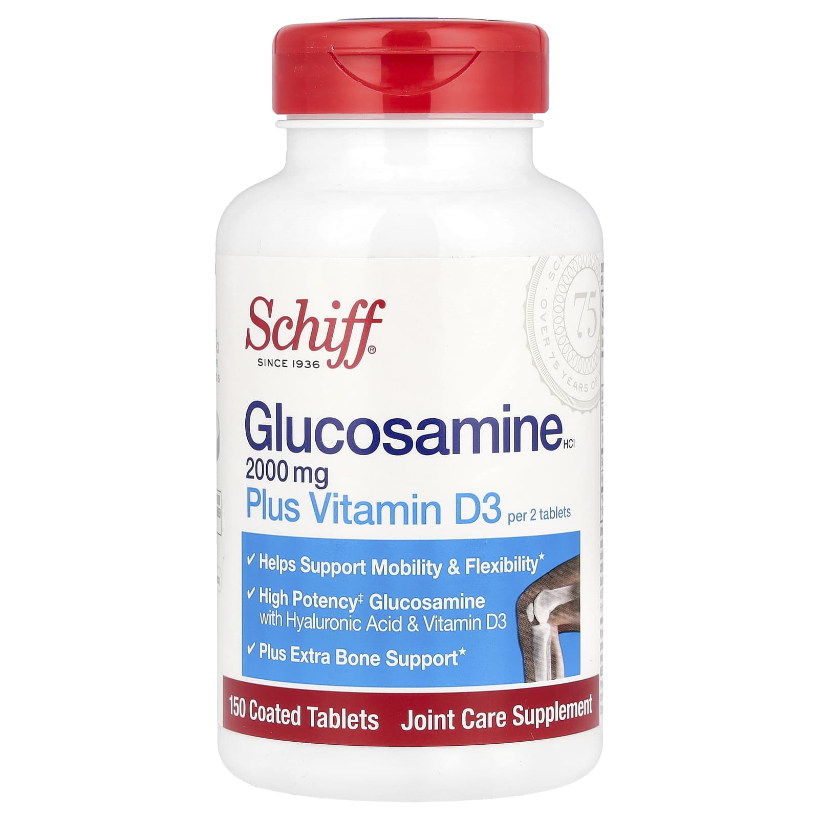 Glucosamine Hcl, Vitamin D3 Plus, 2,000Mg, Coated Tablets 150 Tablets (1,000Mg per Tablet)
Glucosamine Hcl, Vitamin D3 Plus, 2,000Mg, Coated Tablets 150 Tablets (1,000Mg per Tablet)