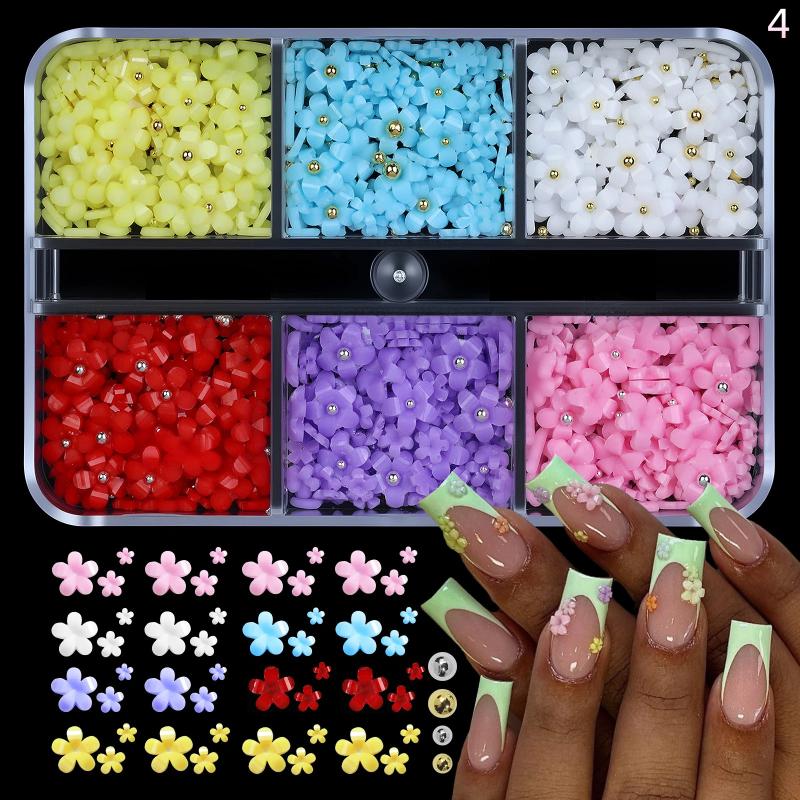3D Five-Petal Floral Nail Charms 6/12/24 Grids Mixed, Colorful Spring Flower Nail Rhinestones DIY Nail Art Decor
3D Five-Petal Floral Nail Charms 6/12/24 Grids Mixed, Colorful Spring Flower Nail Rhinestones DIY Nail Art Decor