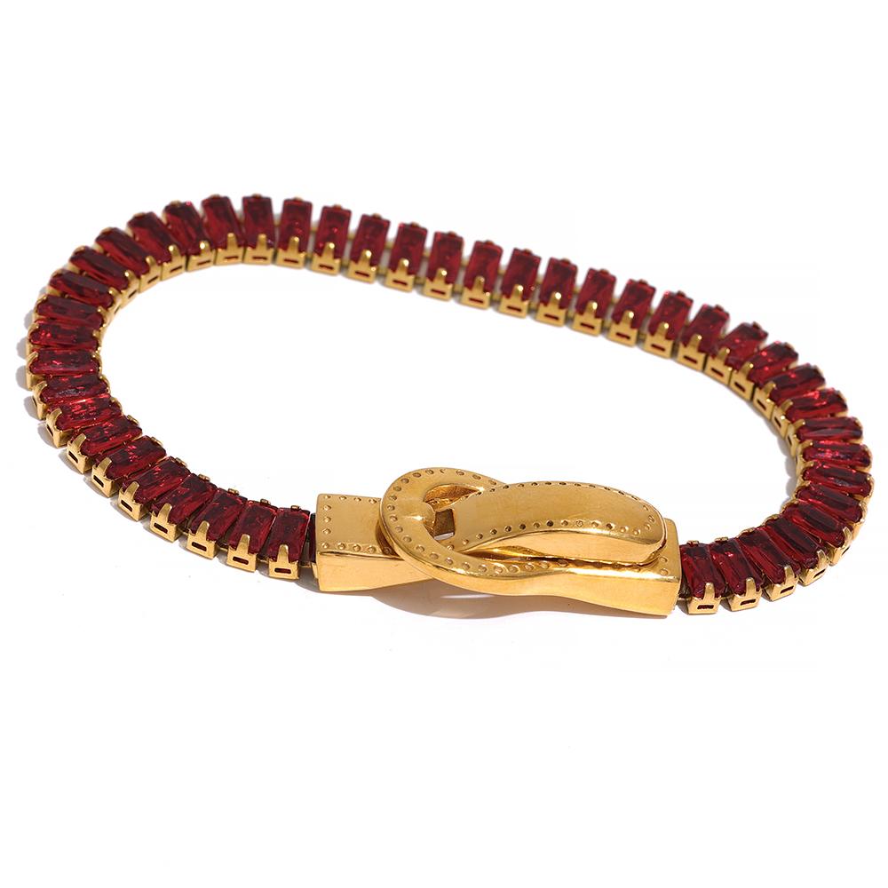 Yhpup Luxury Colorful Cubic Zirconia Stainless Steel Belt Buckle Bracelet Bangle Bling Stylish Unique Waterproof Fashion Jewelry
Yhpup Luxury Colorful Cubic Zirconia Stainless Steel Belt Buckle Bracelet Bangle Bling Stylish Unique Waterproof Fashion Jewelry