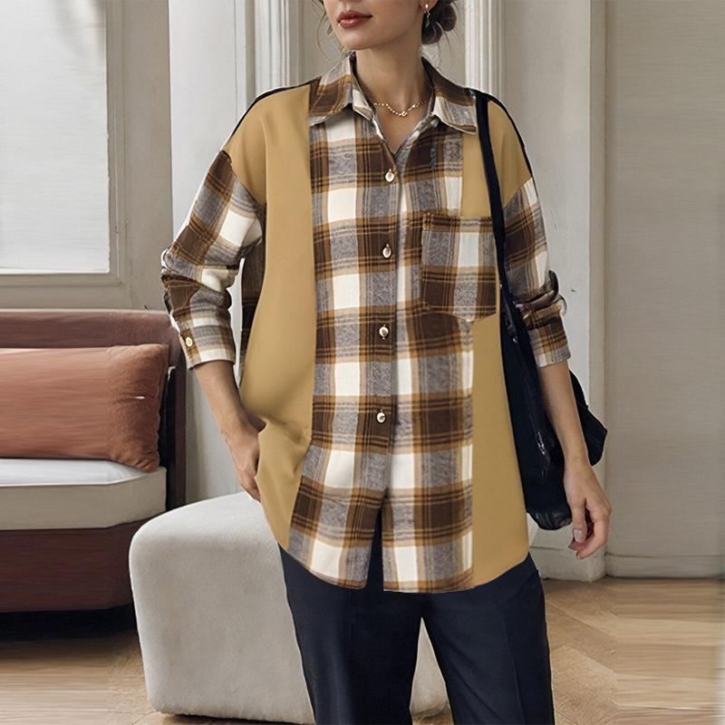 ZANZEA Женская винтажная рубашка с воротником и длинным рукавом в клетку в стиле пэчворк XL хаки
ZANZEA Женская винтажная рубашка с воротником и длинным рукавом в клетку в стиле пэчворк XL хаки