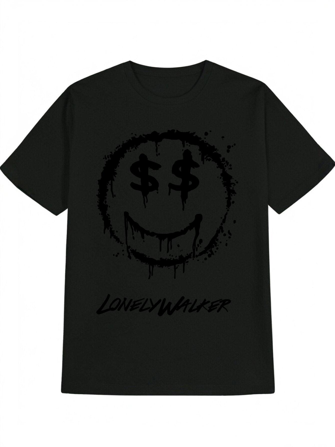 Casual Black T-shirt with LONELY WALKER Graphic Print - Distressed Dollar Sign Design L
Casual Black T-shirt with LONELY WALKER Graphic Print - Distressed Dollar Sign Design L