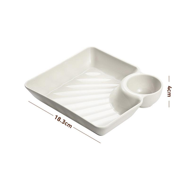 Большая квадратная тарелка для пельменей с местом для уксуса, креативное раздельное блюдо для закусок белый
Большая квадратная тарелка для пельменей с местом для уксуса, креативное раздельное блюдо для закусок белый