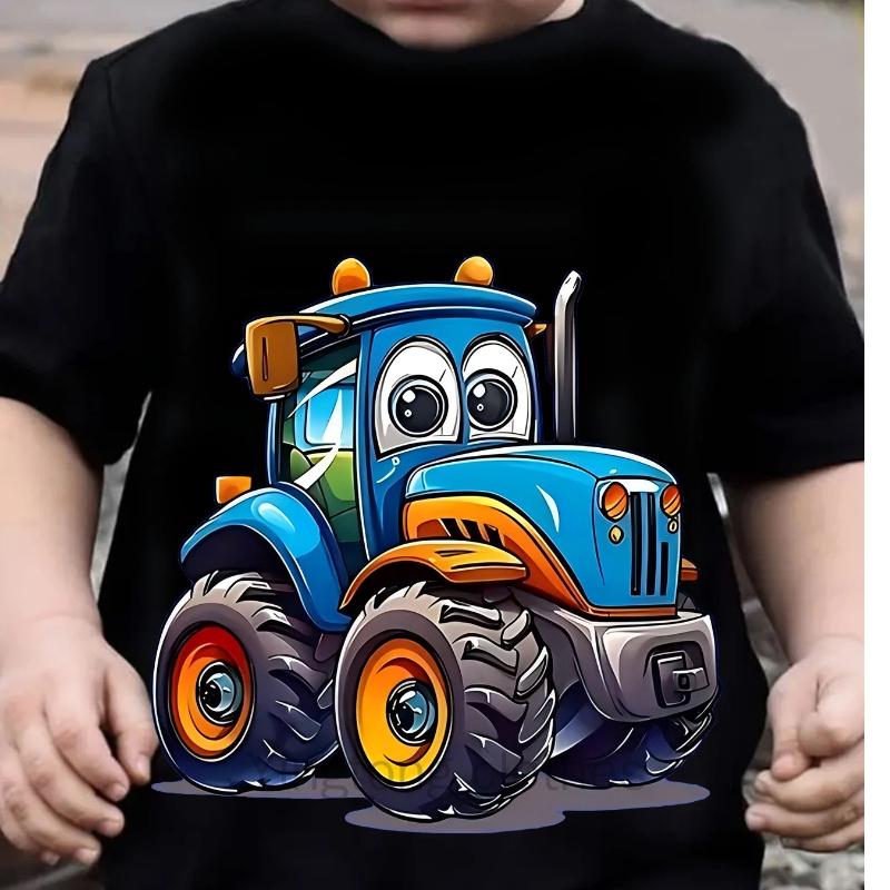 Summer Cartoon Car Print T-Shirt for Kids, Featuring a Cute And Casual Round Neck Short Sleeve Design 100 чёрный
Summer Cartoon Car Print T-Shirt for Kids, Featuring a Cute And Casual Round Neck Short Sleeve Design 100 чёрный
