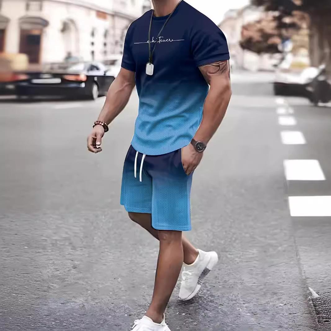 Летние крутые модные мужские шорты с короткими рукавами и градиентом, комплект с простой футболкой с 3D принтом и буквами, мужская уличная одежда из двух предметов, спортивная одежда L
Летние крутые модные мужские шорты с короткими рукавами и градиентом, комплект с простой футболкой с 3D принтом и буквами, мужская уличная одежда из двух предметов, спортивная одежда L