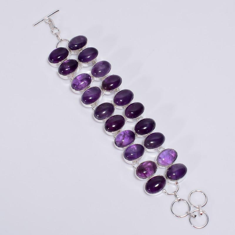 Gorgeous Top Grade Qualite 100% Natural Amethyst Oval Shape Ethnic Style Handmade Jewelry 925 Steling Silver Plated Bracelet 5-8 WSJ-4706 5-8 фіолетовий
Gorgeous Top Grade Qualite 100% Natural Amethyst Oval Shape Ethnic Style Handmade Jewelry 925 Steling Silver Plated Bracelet 5-8 WSJ-4706 5-8 фіолетовий