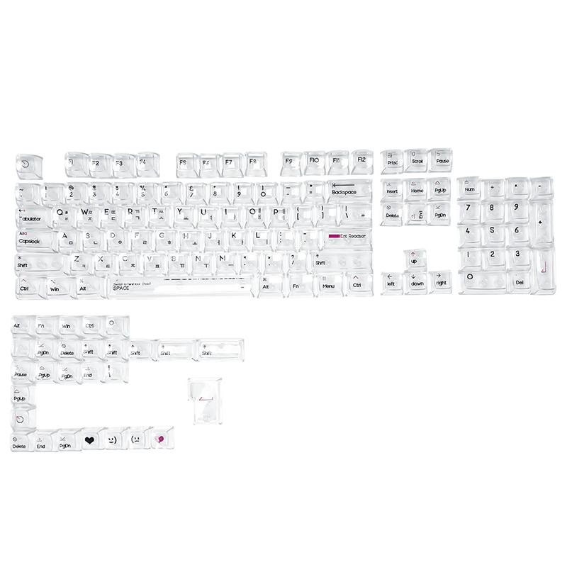 Korean Transparent Keycap Set Pc Shine Through Backlit Keycaps Cbsa Profile For Mx Switch Mechanical Keyboard as the picture
Korean Transparent Keycap Set Pc Shine Through Backlit Keycaps Cbsa Profile For Mx Switch Mechanical Keyboard as the picture