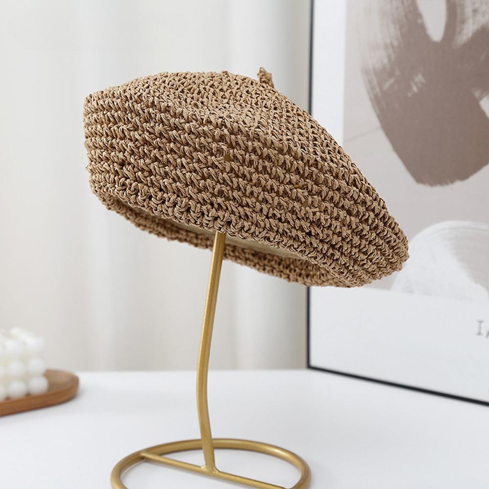 Summer Straw Berets for Women Ins Popular Straw Crochet Fashion Sun Hat Female Cool Cap Outdoor Travel Hat Boina Gift 56-58cm
Summer Straw Berets for Women Ins Popular Straw Crochet Fashion Sun Hat Female Cool Cap Outdoor Travel Hat Boina Gift 56-58cm