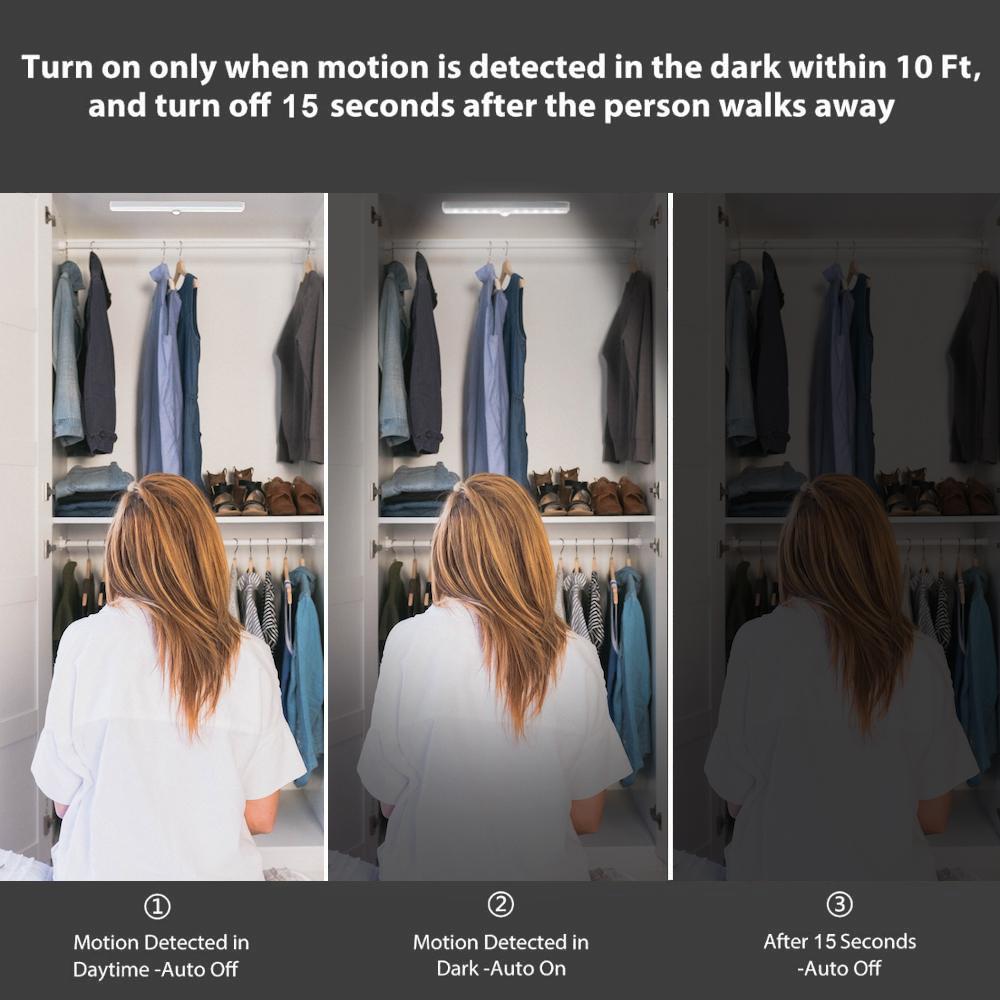 Wireless Battery Operated LED Under Cabinet Light Motion Sensor Closet Light 6/10 LEDs Night Lamp For Bedroom Kitchen Wardrobe
Wireless Battery Operated LED Under Cabinet Light Motion Sensor Closet Light 6/10 LEDs Night Lamp For Bedroom Kitchen Wardrobe
