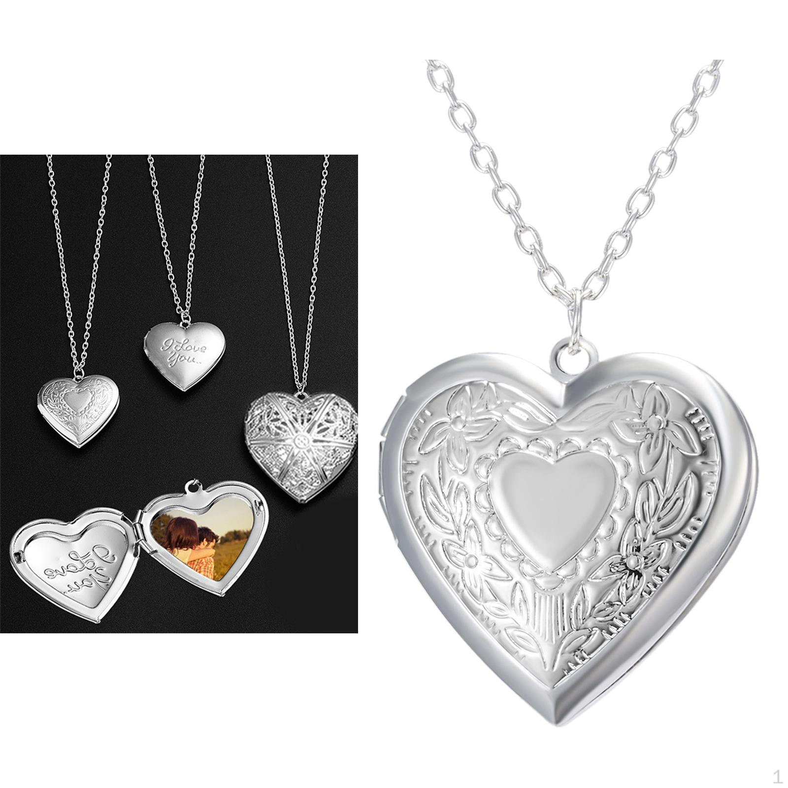 Photo Locket Necklace Contains Photos Shaped Pendant for Man Heart
Photo Locket Necklace Contains Photos Shaped Pendant for Man Heart