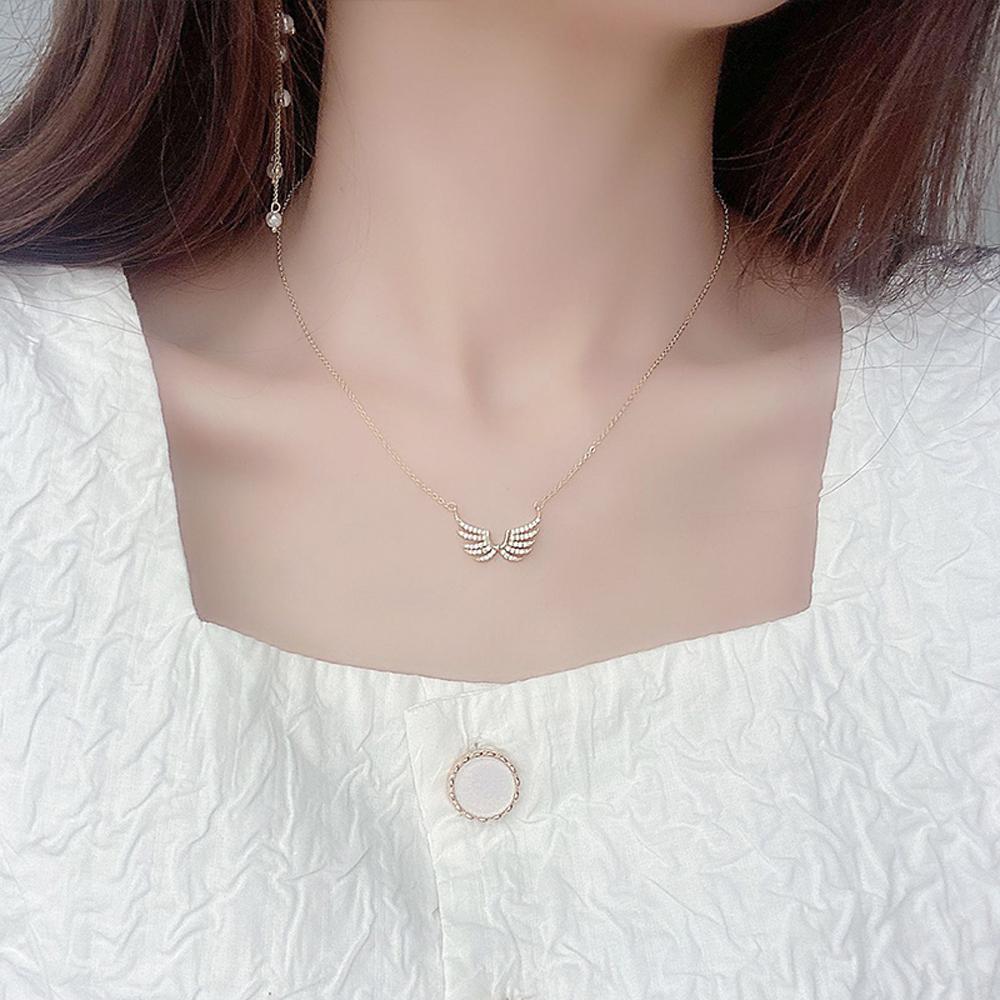 Girls Fashion Jewelry Rhinestone Pendant Women Clavicle Choker Necklace Angel Wings Crystal золотой
Girls Fashion Jewelry Rhinestone Pendant Women Clavicle Choker Necklace Angel Wings Crystal золотой