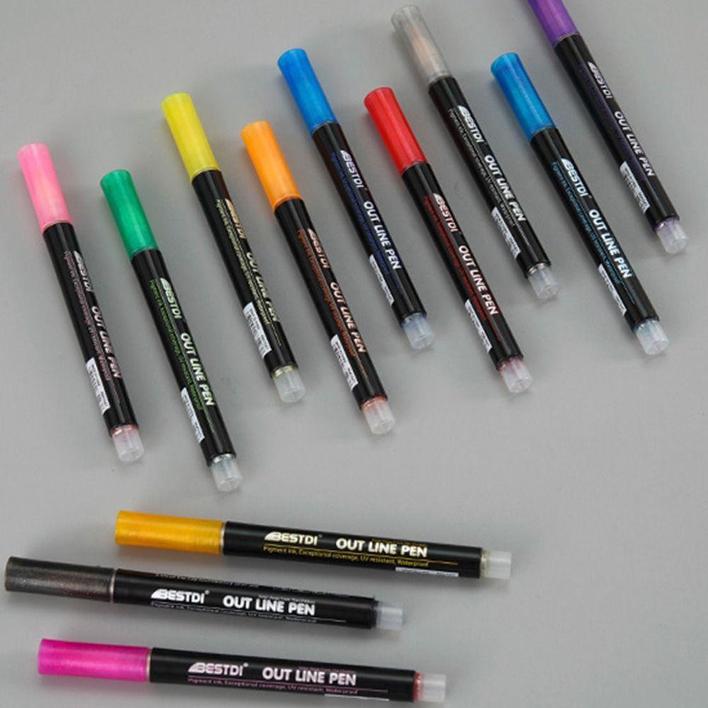 Manual Account 12 Colors Fluorescent Pen Outline Highlighter School Supplies Stationery Supplies
Manual Account 12 Colors Fluorescent Pen Outline Highlighter School Supplies Stationery Supplies